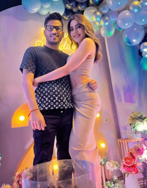 Nikki Tamboli with Manan Shah